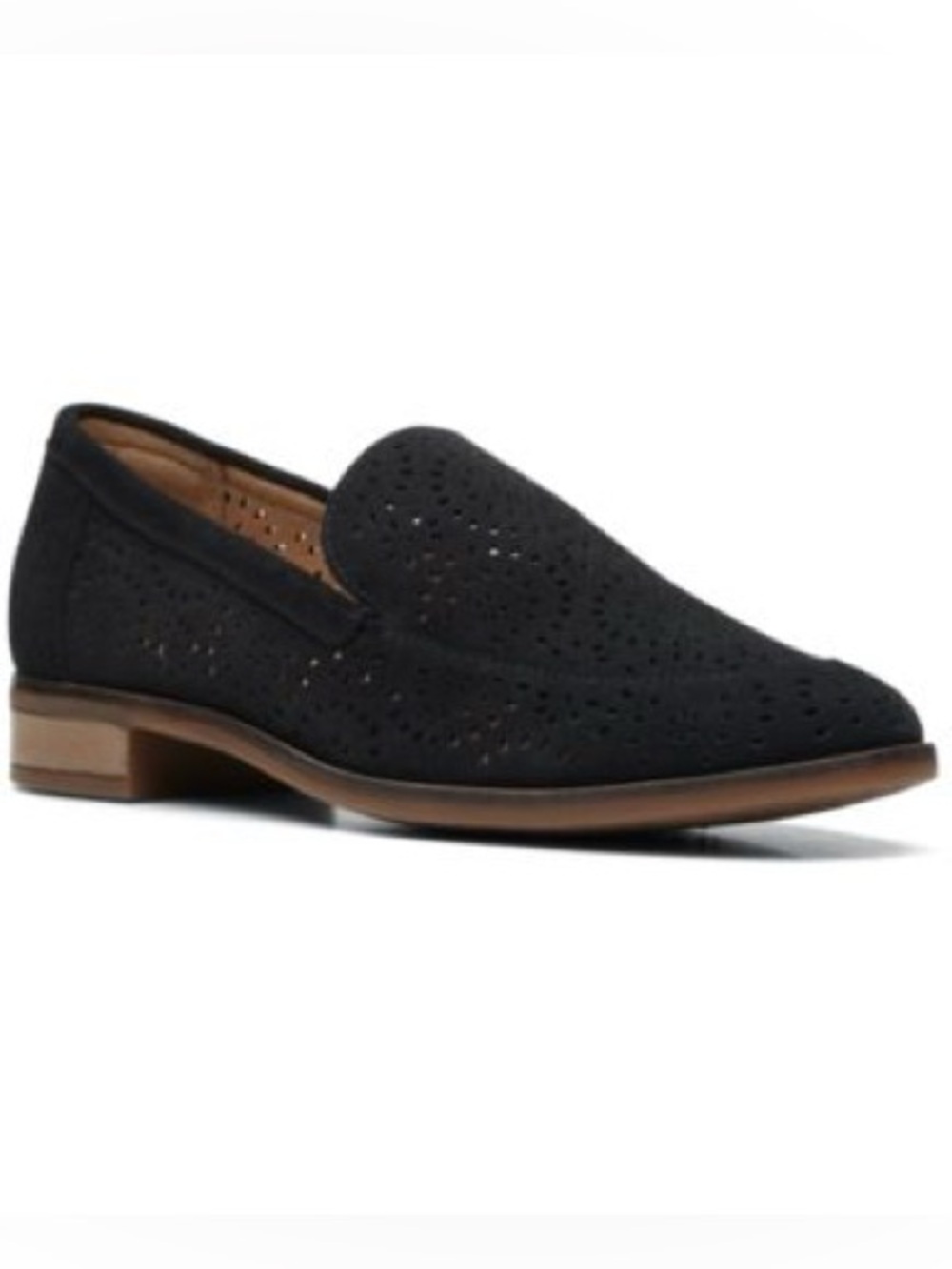 Clarks ‘Trish Calla’ Perforated Suede Loafers